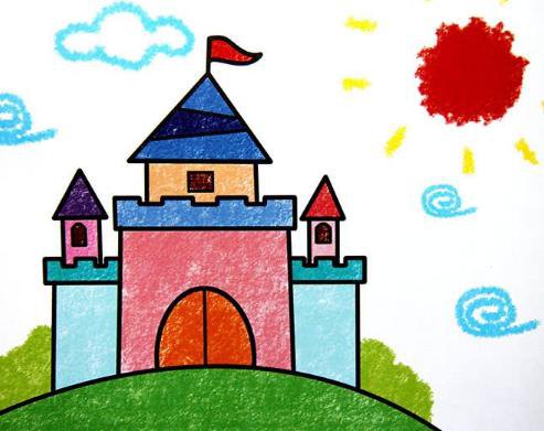 城堡简笔画儿童画 城堡简笔画儿童画带颜色