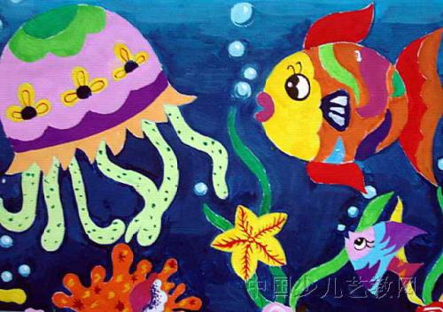 海洋动物简笔画带颜色 海洋动物简笔画带颜色可爱