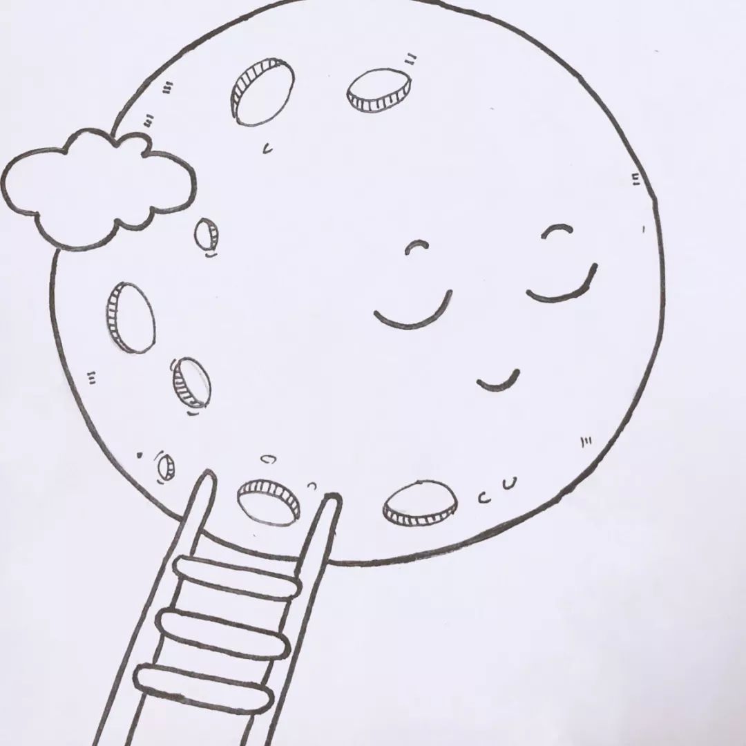 儿童4～6岁简笔画 简笔画月亮的画法图解（婴幼儿学画画） - 有点网 - 好手艺