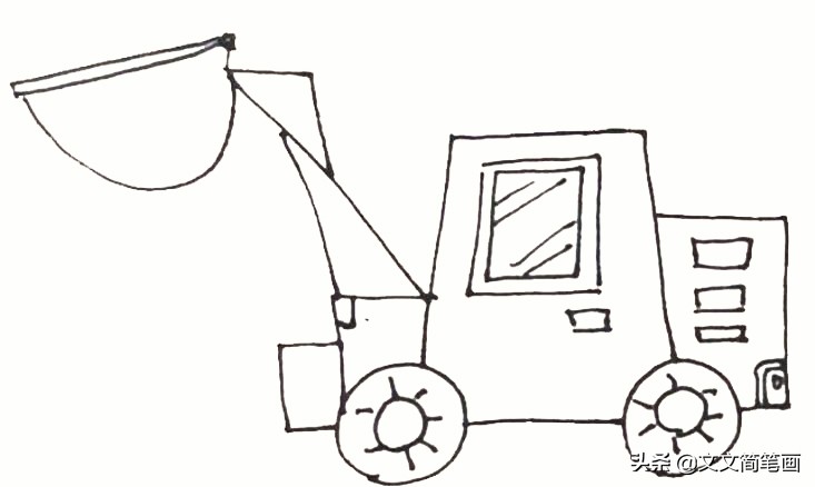 简单的钻地车简笔画图片