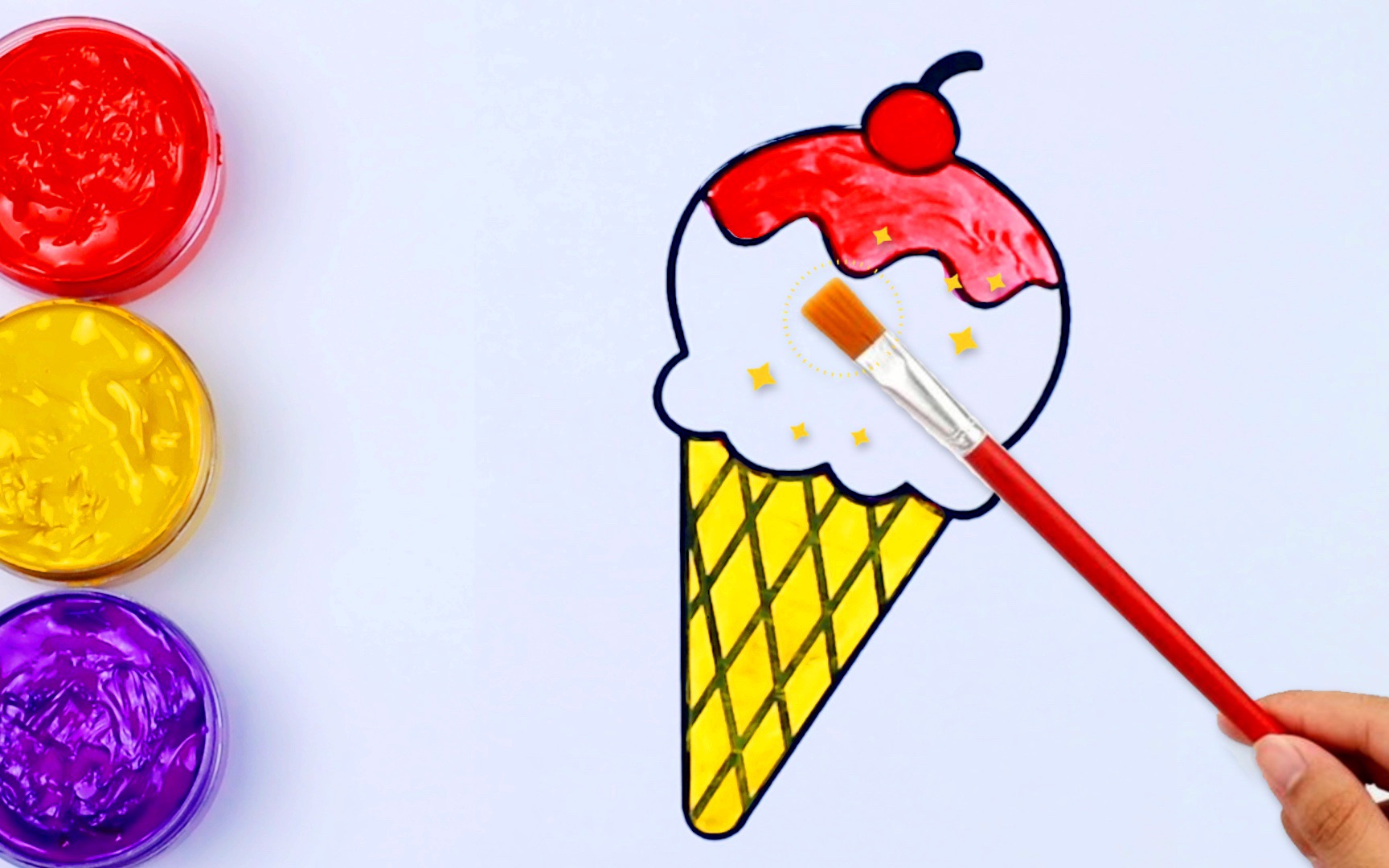 冰激凌车简笔画儿童画 儿童简笔画冰激凌车的简单图片