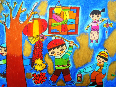 关于春节的儿童画大全 关于春节的儿童画大全简笔画