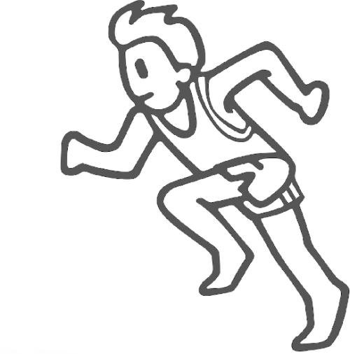 人物跑步简笔画 卡通人物跑步简笔画