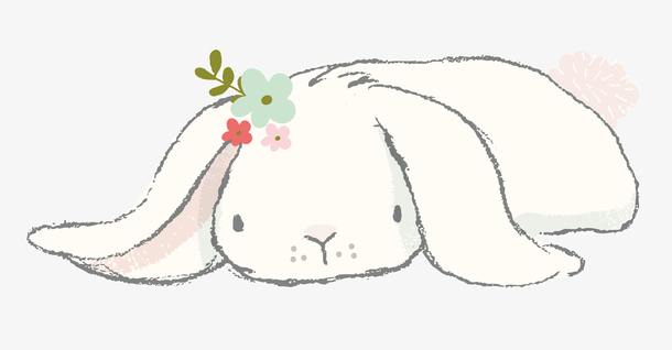 兔子趴着的简笔画图片