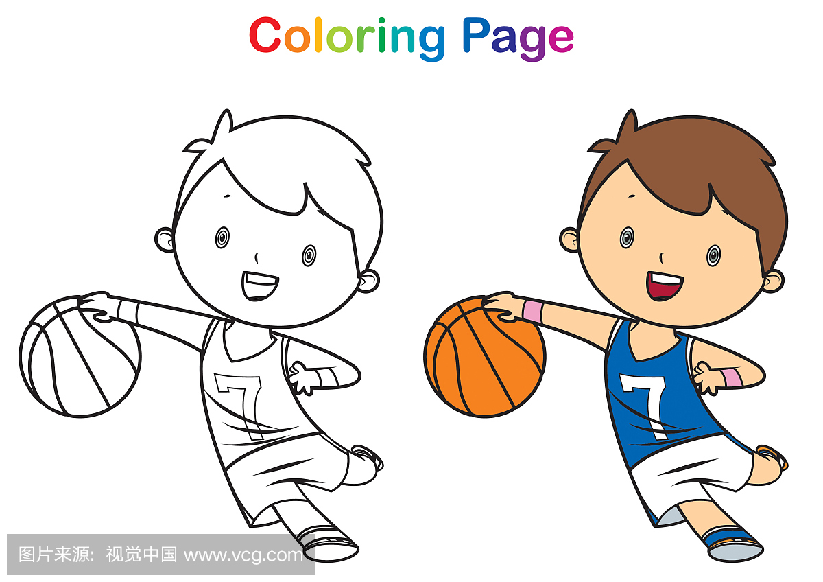 篮球男孩简笔画 篮球男孩简笔画全身