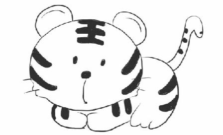 最可爱的小老虎怎么画 最可爱的小老虎怎么画简单