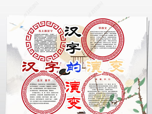 关于汉字的手抄报 关于汉字的手抄报五年级古风