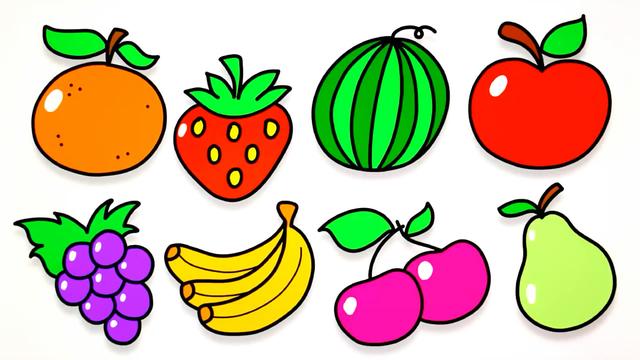 10种常见水果简笔画,看一遍就会!水果卡通简笔画