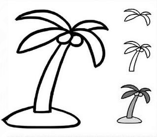 椰树怎么画简笔画 椰子树怎么画简笔画