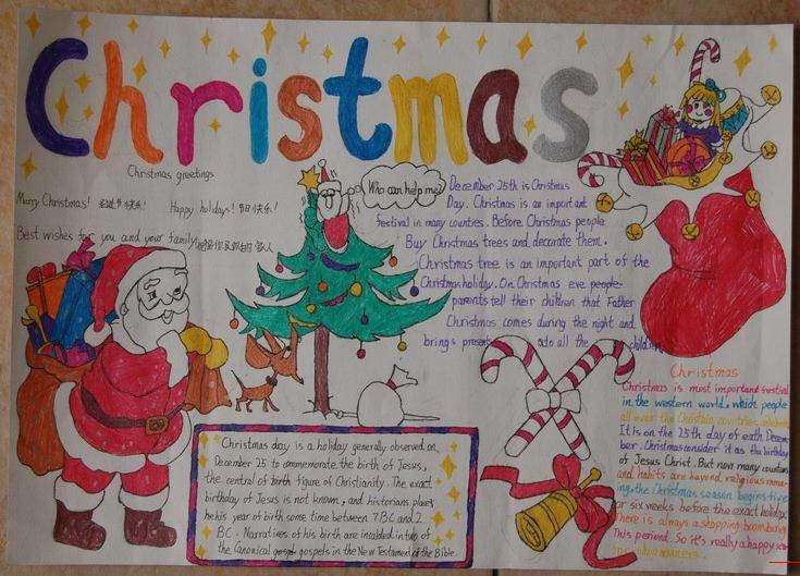 英语圣诞节手抄报简单又漂亮 英语圣诞节手抄报简单又漂亮四年级