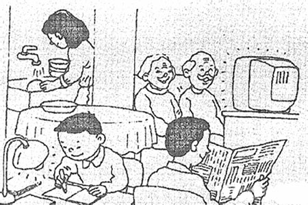全家一起看电视简笔画 全家一起看电视简笔画教案幼儿园中班