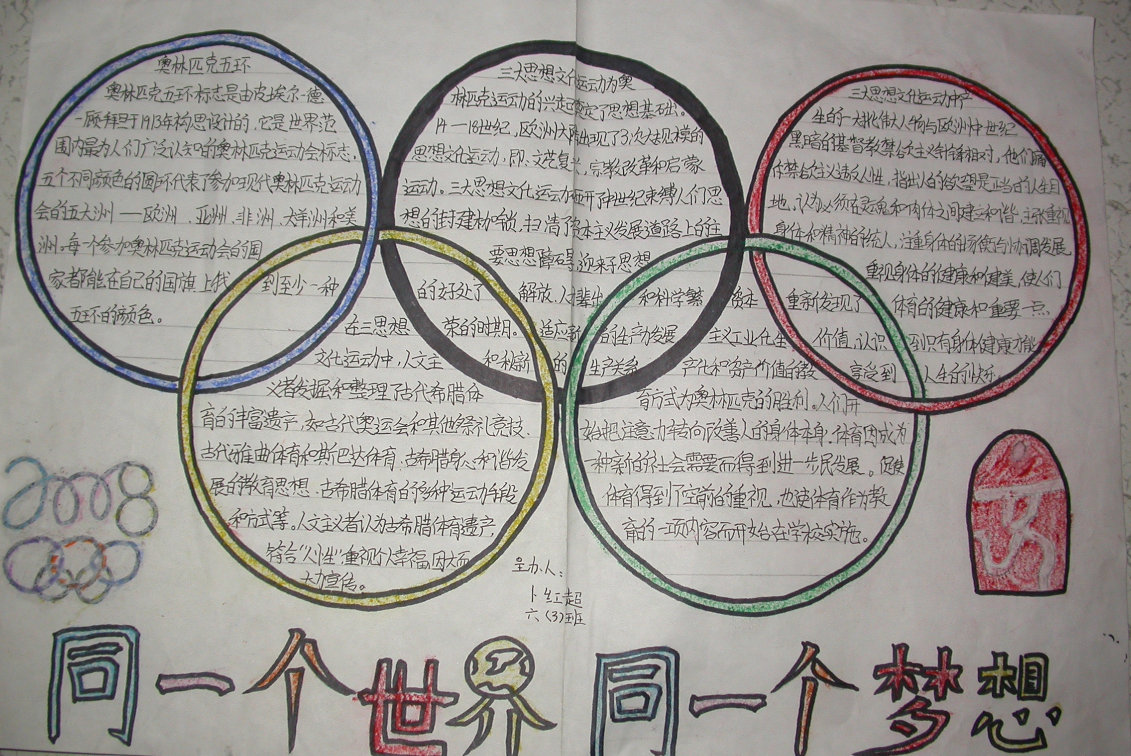 奥运会数学手抄报简单图片