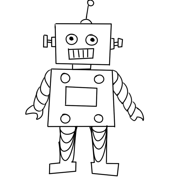 未来机器人简笔画 未来机器人简笔画彩色