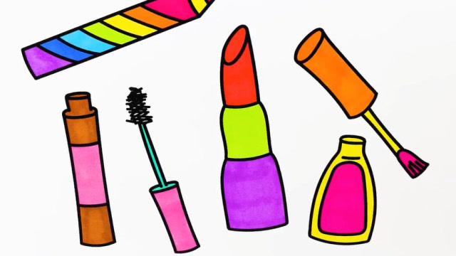 简笔画化妆品儿童画化妆品的简单画法