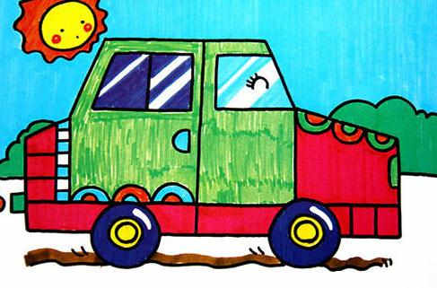 儿童汽车画画 儿童汽车图片大全图片画画