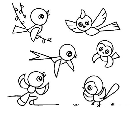画个小鸟怎么画 如何画小鸟