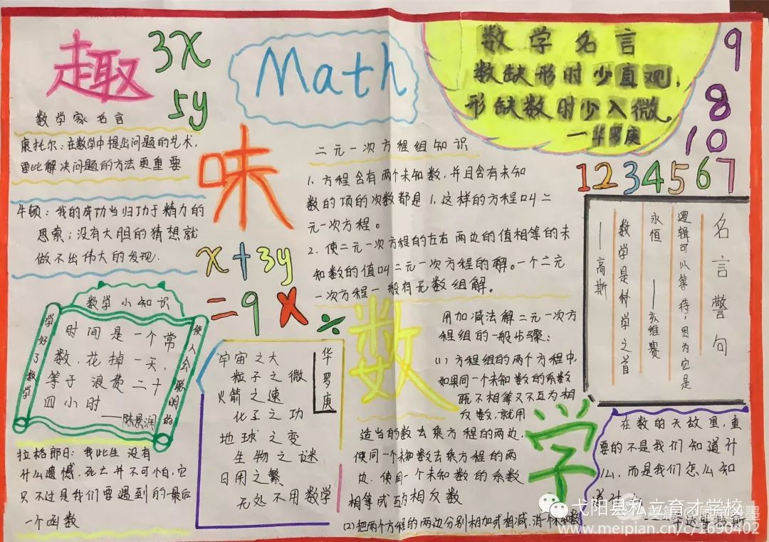 数学世界手抄报图片 数学世界手抄报图片三年级内容