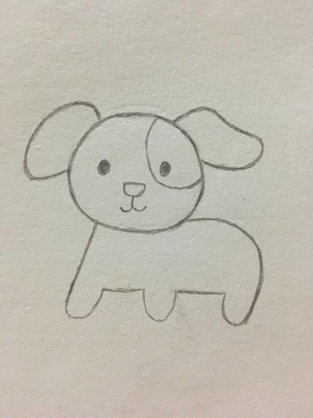 小狗狗怎么画简笔画 小狗的简笔画