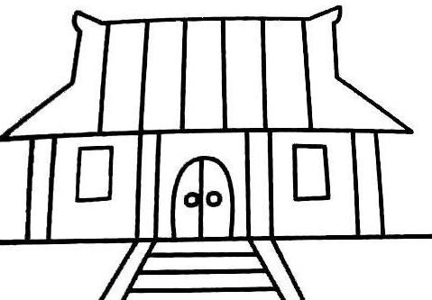 建筑的简笔画 中国建筑的简笔画