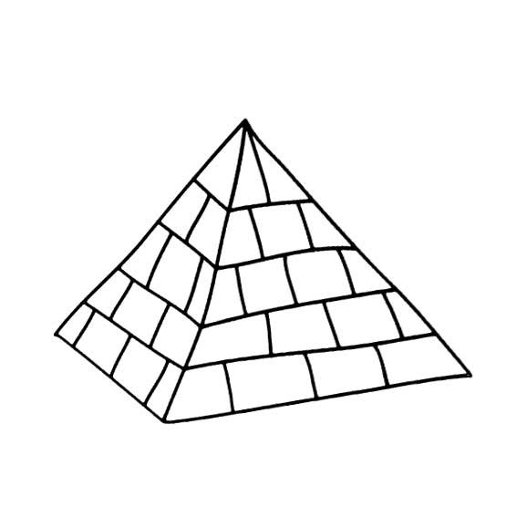 金字塔图片简笔画 金字塔图片简笔画涂色