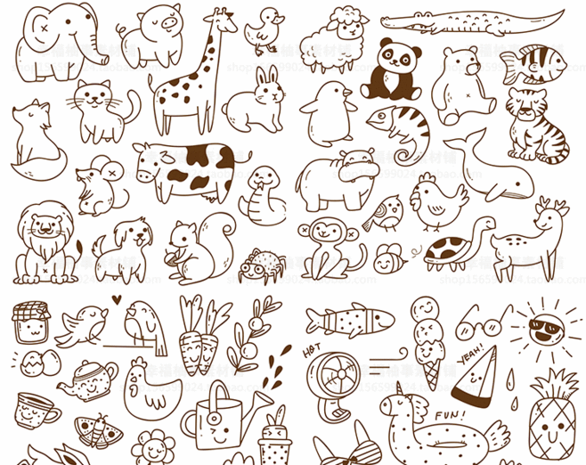 十种小动物简笔画 20种小动物简笔画