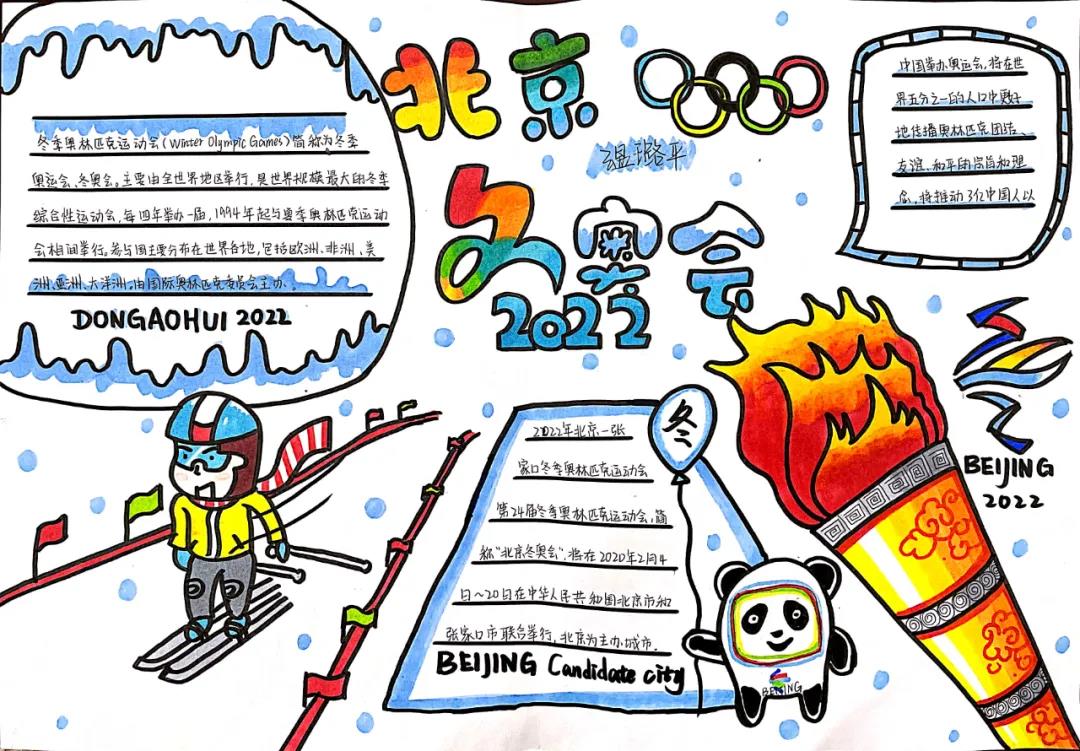 冰雪主题手抄报奥运会图片