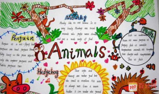 英语手抄报动物 英语手抄报动物园主题三年级