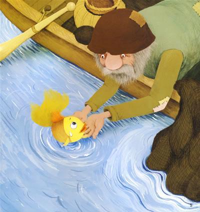 渔夫和金鱼的故事读书卡片 渔夫和金鱼的读书笔记