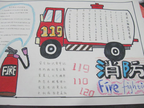 消防安全的手抄报儿童 消防安全知识儿童手抄报