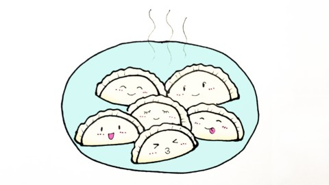 饺子卡通图片简笔画可爱 饺子的卡通图片简笔画