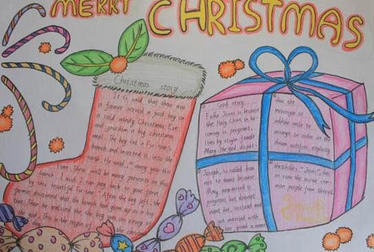 英语手抄报圣诞节 英语手抄报圣诞节简单又漂亮