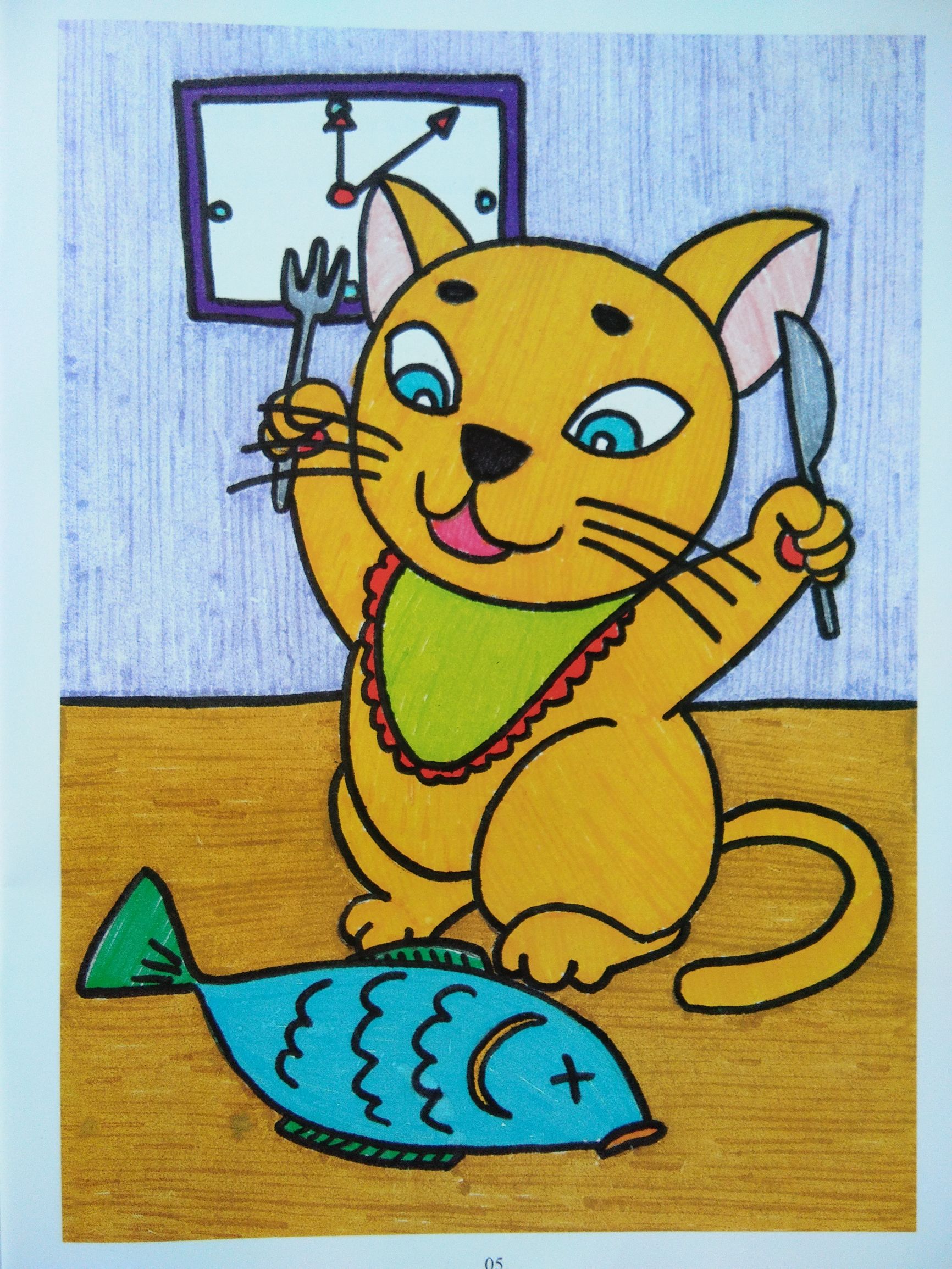 儿童画猫咪 儿童画猫咪简单画法