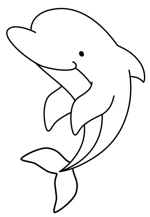 海豚简笔画图片大全 海豚简笔画图片大全可爱颜色