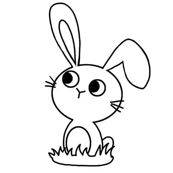 简笔画小兔子可爱呆萌 简笔画兔子可爱呆萌