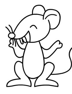小老鼠简笔画带颜色 小老鼠简笔画带颜色胖胖的